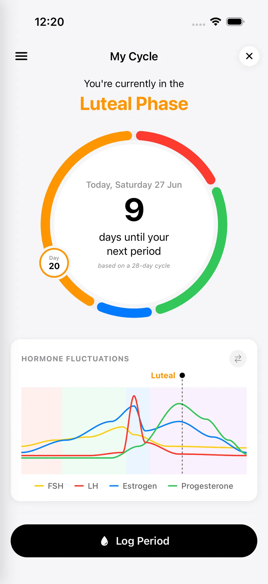 Meal Engine cycle and nutrition insight screen